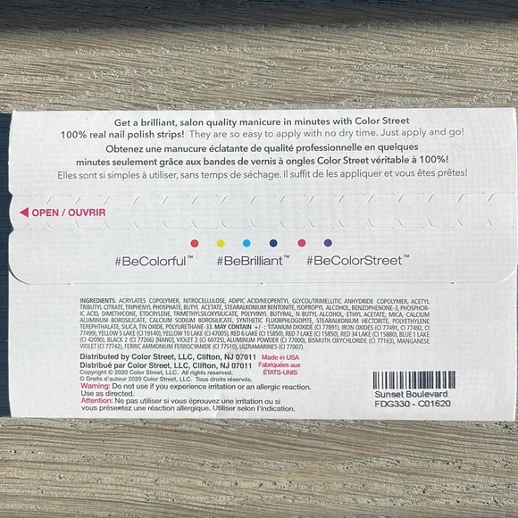 Color Street Nail Strips Sparkly Ombré Gold 2 Fuchsia-Sunset Boulevard 2 for $18 - Picture 6 of 8